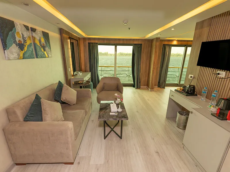 Cabin aboard the Royal Signature Nile Cruise Nile cruise